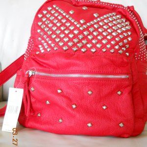 Red Collection18 Studded Backpack NWT